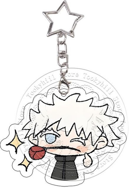 CHIC STUDIO Schlüsselanhänger Acryl, Jujutsu Kaisen, 4-5cm, Unisex, weiß - Bild 1