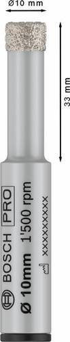 Bosch PRO Ceramic dry Diamant-Bohrer für Mauerwerk, Farbe: Silber, Durchmesser: 10,0 mm, B/T/H: 10 x 33 x 13 mm - Bild 1