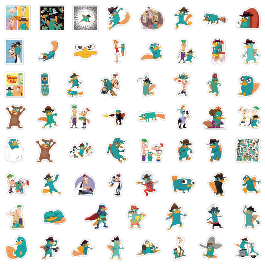 Disney Phineas und Ferb Perry das Entenchen Cartoon-Aufkleber, 10/30/50 Stück - Bild 3