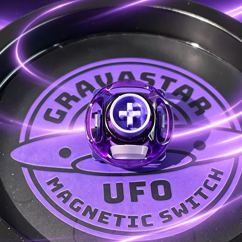 AULA UFO Magnetischer Schalter 3-polig mit 360 Grad Dual-Schienen-Design in Purple - Bild 1