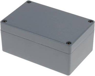 Molex MWE Industrial Solution Universal-Gehäuse aus Aluminium Druckguss, Grau (RAL 7001), B/H/T: 12,5 x 8,0 x 5,7 cm - Bild 1