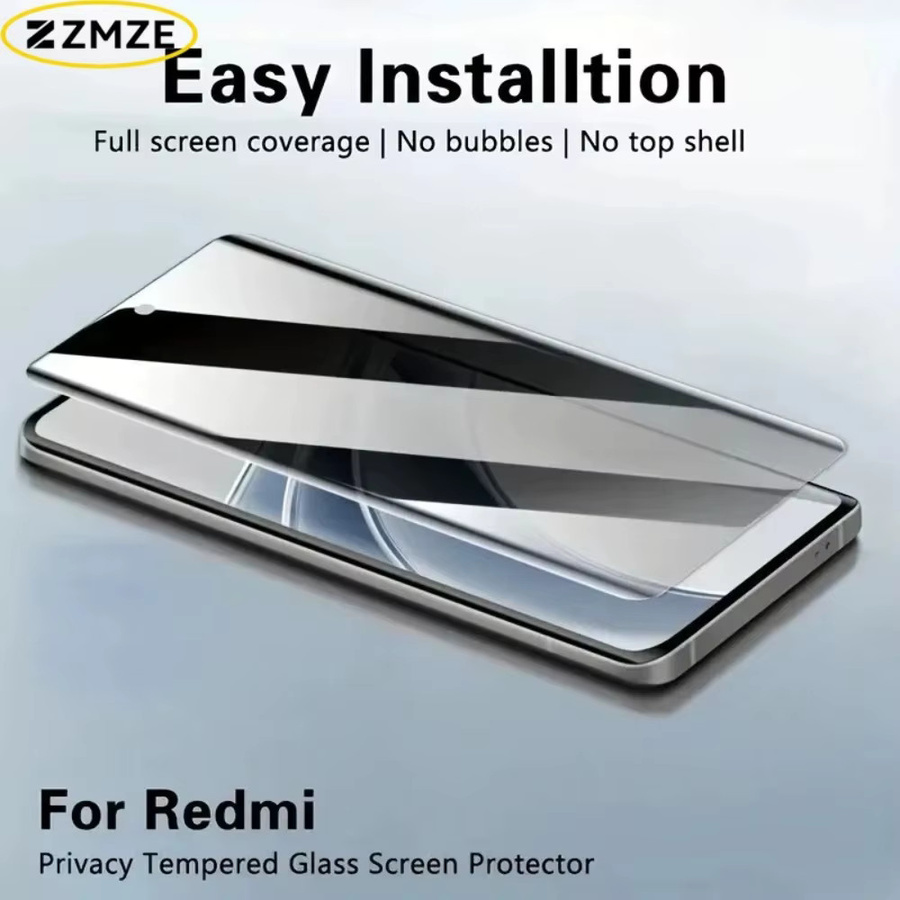 4 Stück Anti-Spionage Panzerglas Sichtschutzfolie für Xiaomi Redmi Note 12 Pro 15 14 13 Pro transparent - Bild 3