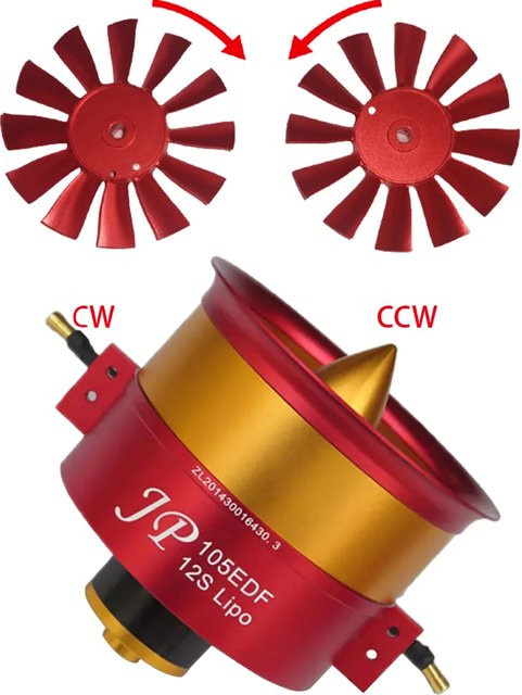 JP Kanalventilator Ganzmetall-EDF, Rot - Bild 1