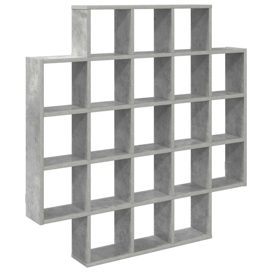 vidaXL Wandregal in Betongrau aus Holzwerkstoff, B/H/T: 100 x 100 x 13 cm - Bild 2