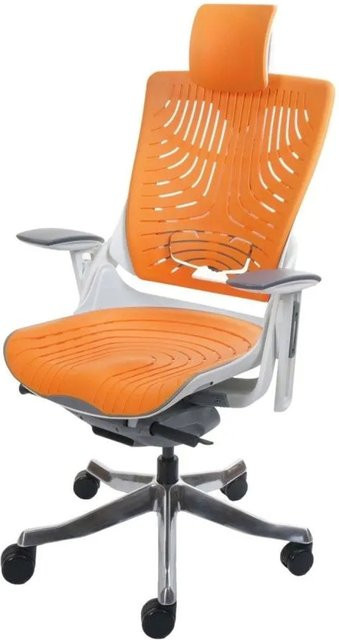 Ergonomischer Bürostuhl MERRYFAIR Wau 2b mit Hartschale und Kopfstütze in Orange - Bild 2