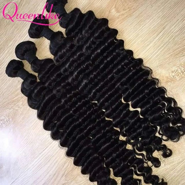 Queenlike Deep Wave Echthaar-Bündel, 100 % Echthaar, Damen - Bild 1