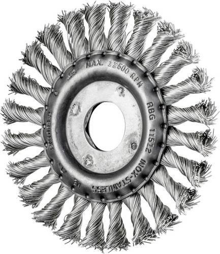 PFERD TOOLS Rundbürste RBG für Winkelschleifer, gezopft, Edelstahl-Draht-Ø 0,50 mm, Durchmesser: 115 mm, Bohrung: 22,2 mm, Farbe: Silber - Bild 1
