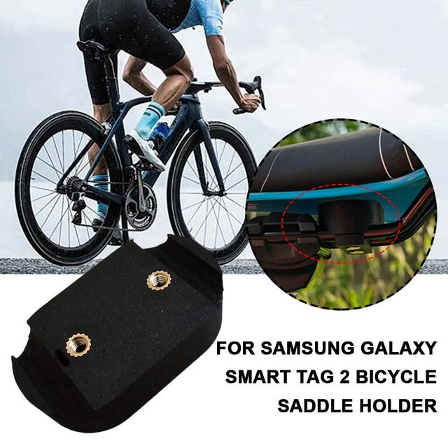 Samsung Galaxy SmartTag2 Fahrradhalterung in Schwarz, stoßfeste Schutzhülle zur Montage gegen Verlust und Sturz - Bild 1