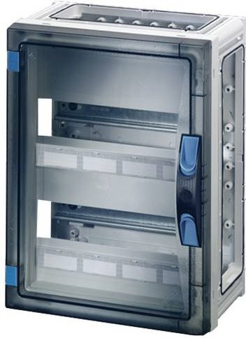 Hensel FP 1249 Kleinverteiler Aufputz in Weiß und Transparent mit 24 Teilungen und 2 Reihen - Bild 1