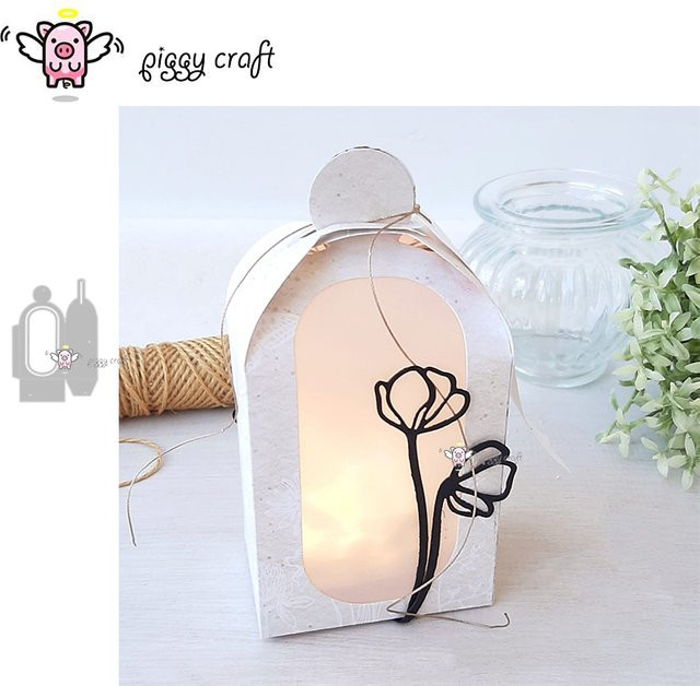 Piggy Craft Metall-Stanzform Laternenbox für Papierhandwerk und Scrapbooking in Weiß - Bild 1