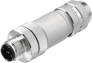 Weidmüller Sensor-Aktor-Steckverbinder M12 Stecker unkonfektioniert gerade 5-polig silber - Bild 1