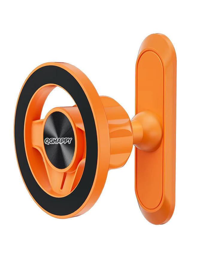 WSSHE Doppelseitiger magnetischer Handyhalter Ständer, 360 Grad drehbar, Universal Telefonhalterung für iPhone und Samsung, Orange - Bild 7