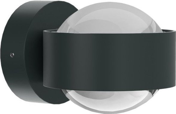 Top Light Puk Mini LED-Wandleuchte in Anthrazit mit warmweißem Licht (2700K) und Glaslinse - Bild 1