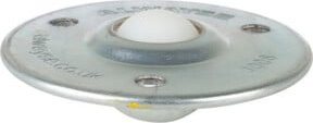 BS Kugelrolle E38.019 aus Nylon in Silber, Durchmesser: 19 mm - Bild 1