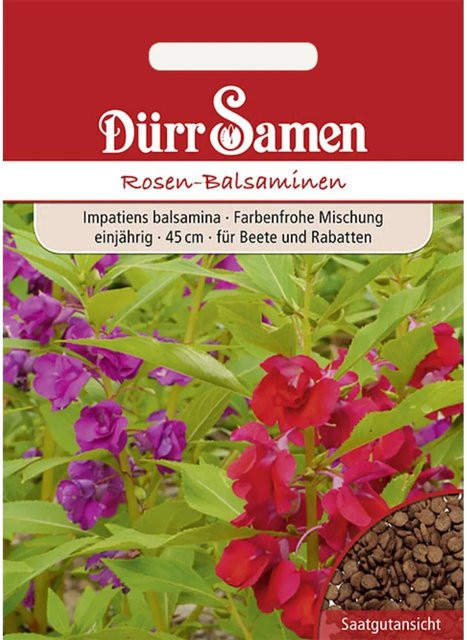 Dürr Rosen-Balsaminen Mischung Einjähriges Saatgut für Bauerngärten 50 g - Bild 1
