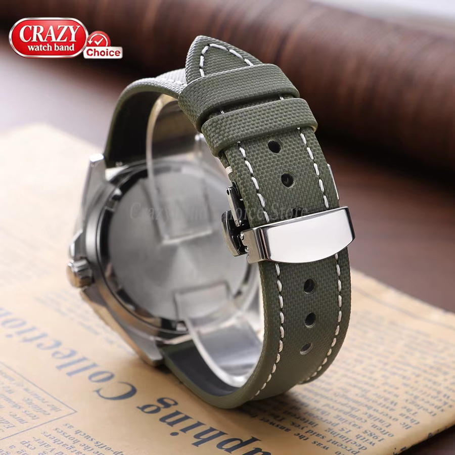 Uhrenarmband Textil/NATO, Edelstahl, Schwarz, Unisex - Bild 4