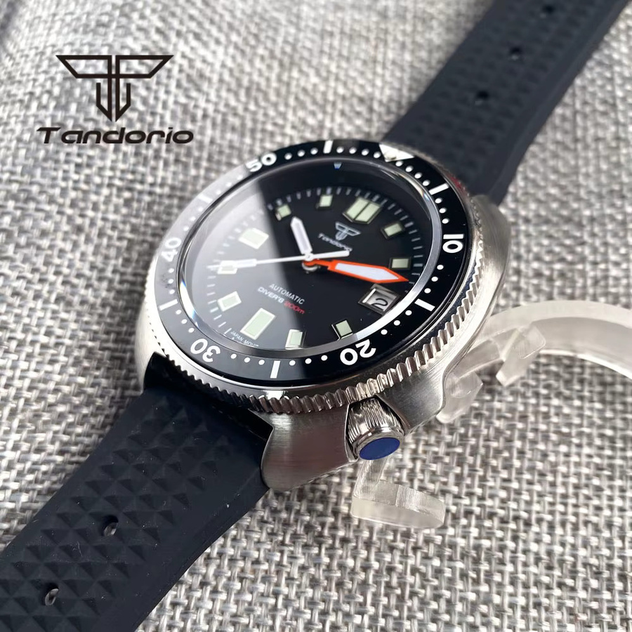 Tandorio Automatik-Taucheruhr, Edelstahl, 44 mm, Herren, Saphirglas - Bild 4