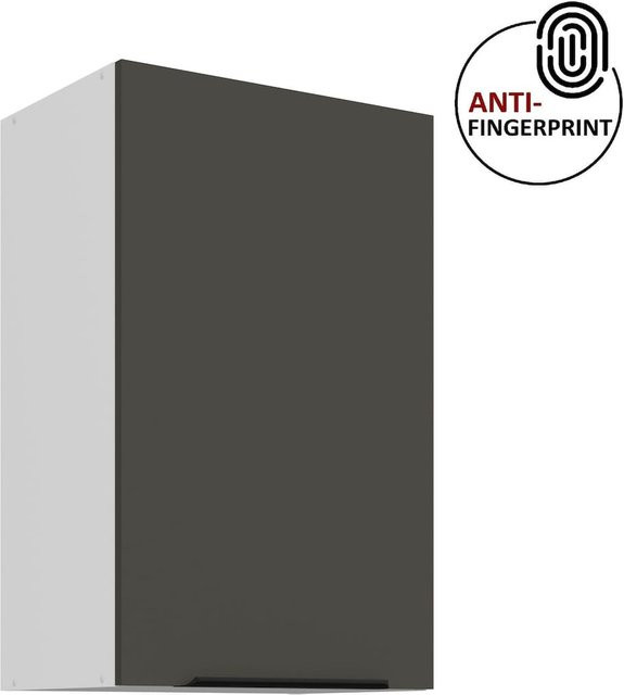 Küchen Hängeschrank ARIA in Graphite matt mit Einlegeböden und Scharniertüren, Breite: 45 cm, Höhe: 72 cm - Bild 1
