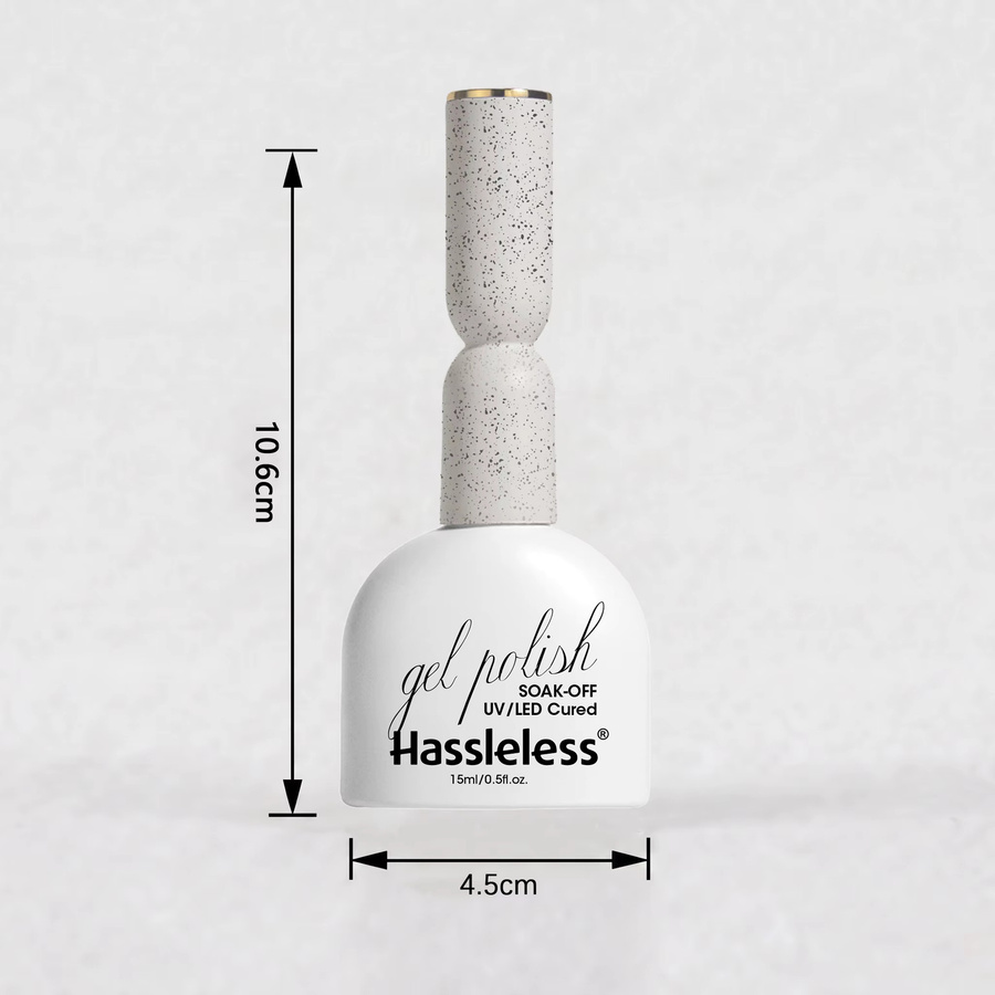 Hassleless Nagelgel Schwarz-Weiß, 15 ml, Glänzend - Bild 4