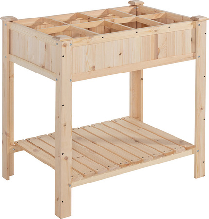 Hardin Hochbeet aus Kiefernholz in Natur, B/T/H: 92 x 63 x 93 cm