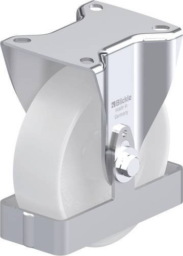 Blickle B-PO 125G-FS Stahlblech-Bockrolle in Silber, Rad-Durchmesser: 125 mm, Tragfähigkeit: 250 kg - Bild 1