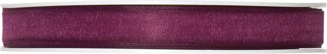 Halbach Organzaband Rolle in Aubergine, Breite: 10 mm, Länge: 10 m - Bild 1