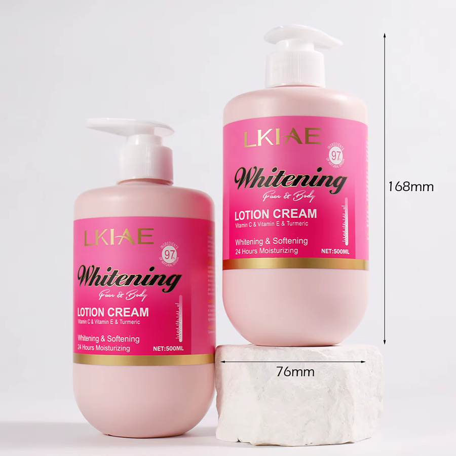 LKIAE Aufhellende Körperlotion, Vitamin C, Vitamin E, Kurkuma, 500 ml - Bild 5