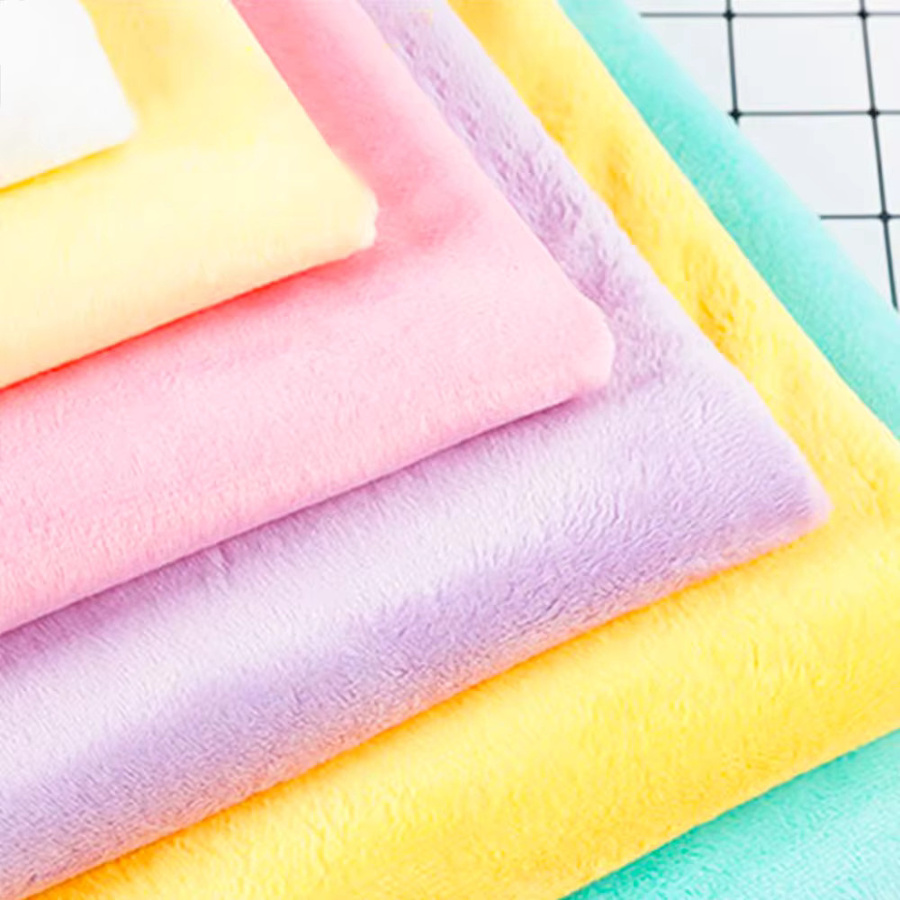 Findohope Plüsch Samt Stoff in Gelb und Multicolour für DIY Textilien und Kissen - Bild 3