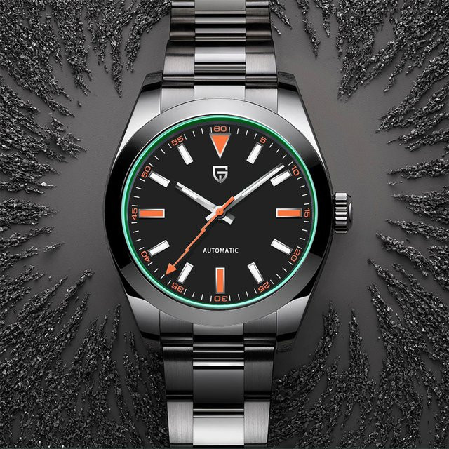 Pagani Design Armbanduhr, Automatik, Edelstahl, Schwarz, Herren - Bild 1