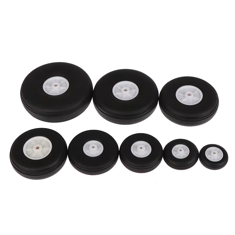 ZTOYL PU-Gummiräder, 2-teiliges Set, Schwarz, für RC-Flugzeugmodelle - Bild 2