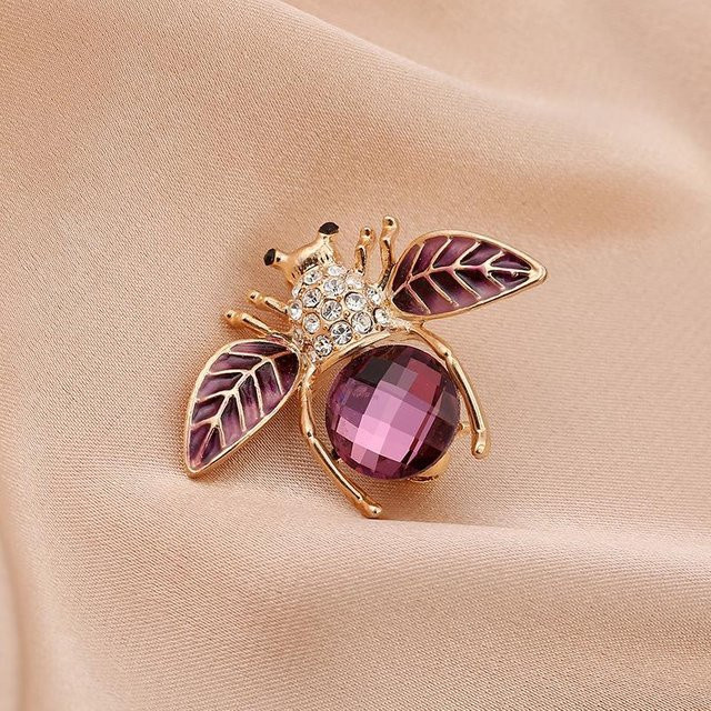 YIRAN Brosche Bienen, Strass, Perle, Damen - Bild 1