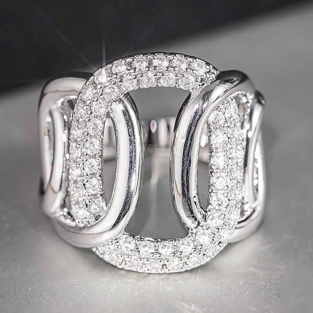 Huitan Ring, Silber, Zirkonia, Damen - Bild 1