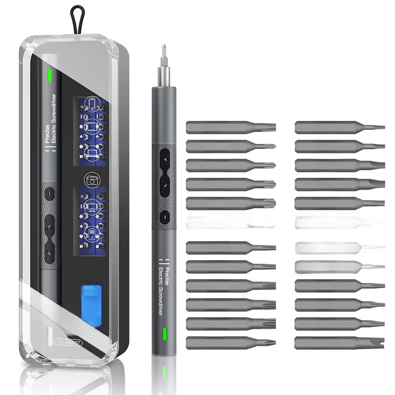 UF·TOOLS 28-in-1 Elektroschrauber-Präzisionsset in Schwarz mit wiederaufladbarem Akku für Reparaturen an Mobiltelefonen - Bild 1