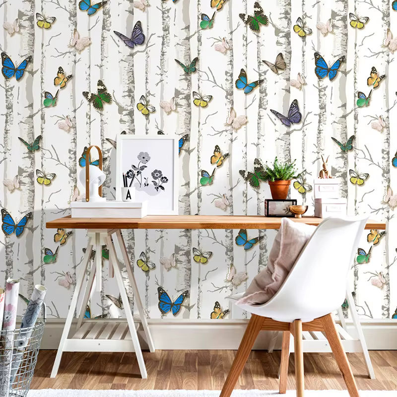 KALYNN Selbstklebende Tapete mit Schmetterlings-Motiv in Multicolour für Kinderzimmer und Wohnräume - Bild 5
