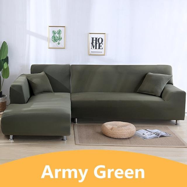Housmife Elastischer Sofabezug aus Spandex in Armee Grün für 1-Sitzer, Breite: 90-140 cm - Bild 1