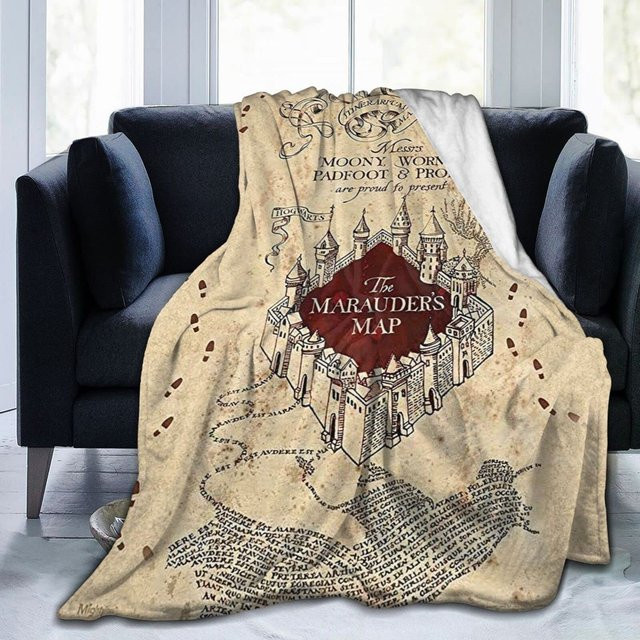 Harry Potter Magische Decke von new Yunheng, weiche Flanell-Plüschdecke in Beige, B/B: 150 x 200 cm - Bild 1