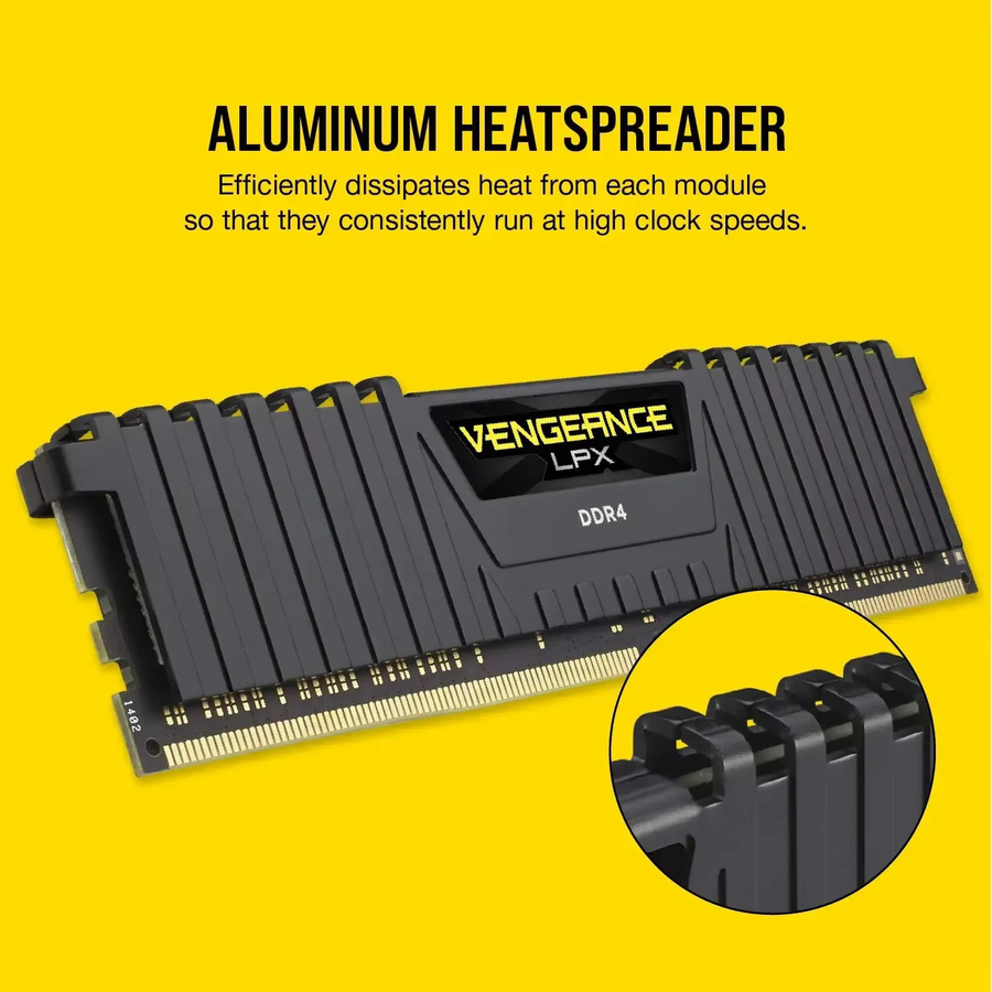 Corsair Vengeance LPX DDR4 RAM Desktop-Arbeitsspeicher DIMM Schwarz - Bild 2