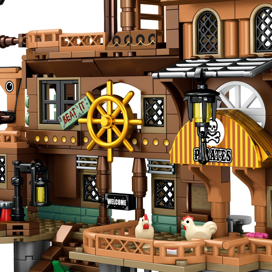 Linyi toy Pirat Schiff Bausteine Set Halloween - Bild 2