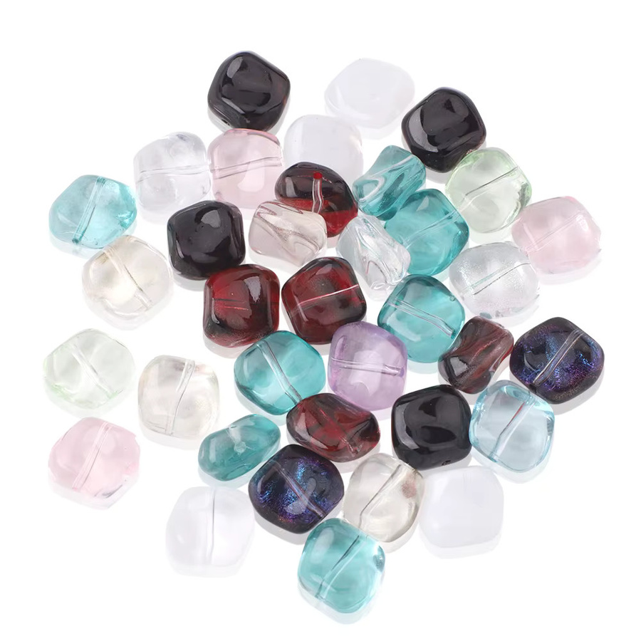 YUANZHIRUN Charms, 12 mm, quadratische Kristallglasperlen, Unisex - Bild 4