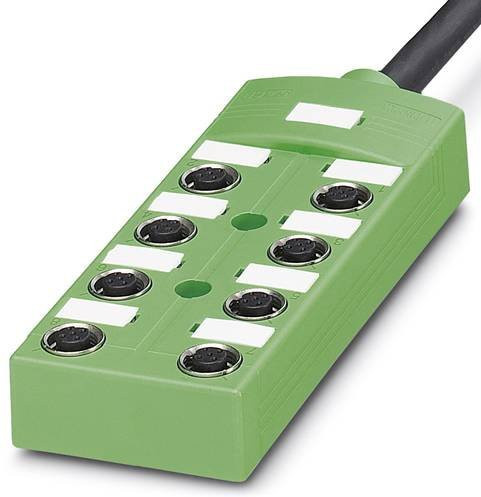 Phoenix Contact SACB-8/ 8- 5,0PUR SCO 1517042 Sensor/Aktorbox passiv M12-Verteiler mit Metallgewinde in Grün - Bild 1