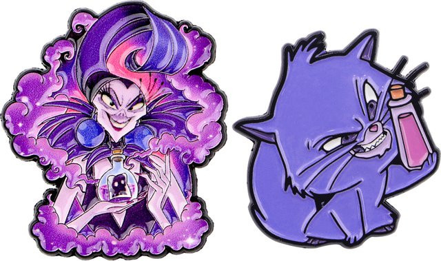 Disney Brosche, 2er-Set, Emaille, Cartoon-Katzen, Damen, Bunt - Bild 1
