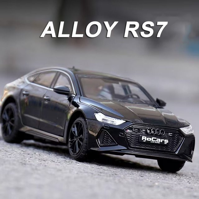 MAKEDA RS7 RS6 Diecast Modell Auto, 1:32, mit Licht und Sound, Metall, Gummi Reifen - Bild 1