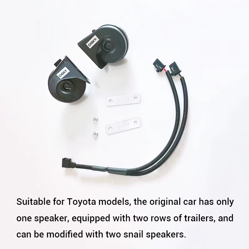 XuSpring Auto Schneckenhorn Lautsprecher Set mit Hochtönern in Schwarz für Toyota C-HR 2014-2022, Wasserdicht mit Bass-Funktion - Bild 6
