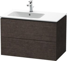 Duravit Waschtischunterschrank L-Cube mit 2 Schubladen in Eiweiß Dunkel Gebürstet, B/T/H: 82 x 48,1 x 55 cm - Bild 1