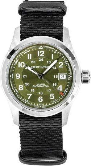 Hamilton Armbanduhr Automatik, Edelstahl, Textil/NATO, Grün, Herren - Bild 1