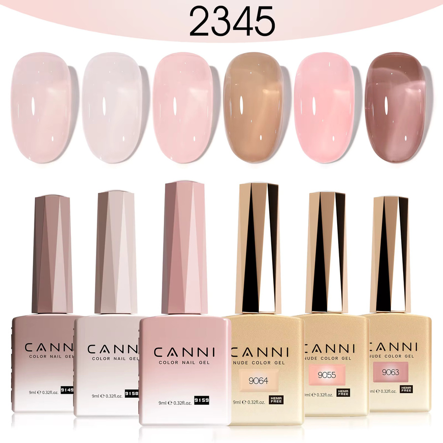 CANNI Jelly Pink Nude Gel Nagellack-Set - Bild 1