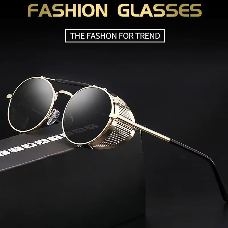 ERIKOLE Sonnenbrille, rund, Vollrand, Metall, Unisex - Bild 2
