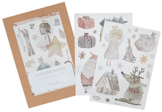 Leevje Fensterbilder Christmas Time Transparent mit floralem Design - Bild 1