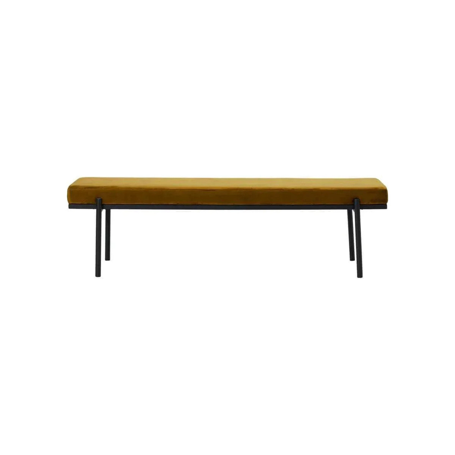 House Doctor Bank Lao in Oker mit Samtstoff, Breite: 160 cm - Bild 1