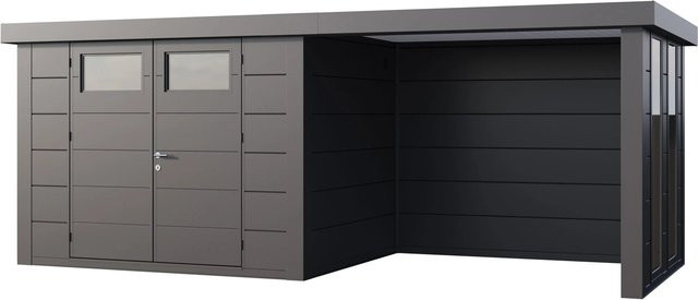 Telluria Gerätehaus Classico in Silber mit Außenmaß B: 602 cm, H: 258 cm, T: 219 cm - Bild 1